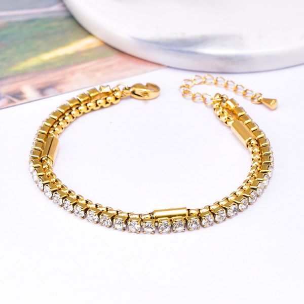 4G Crystal Bracelet In Metal With Crystals  | Womens Jewelry