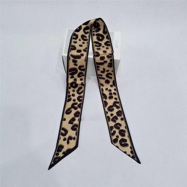 Bandeau In Silk With Leopard Print  | Womens Scarves