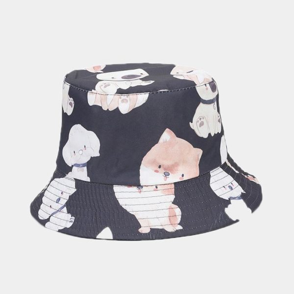 Bucket Hat In Silk With Lemon Print  | Womens Beanies & Caps