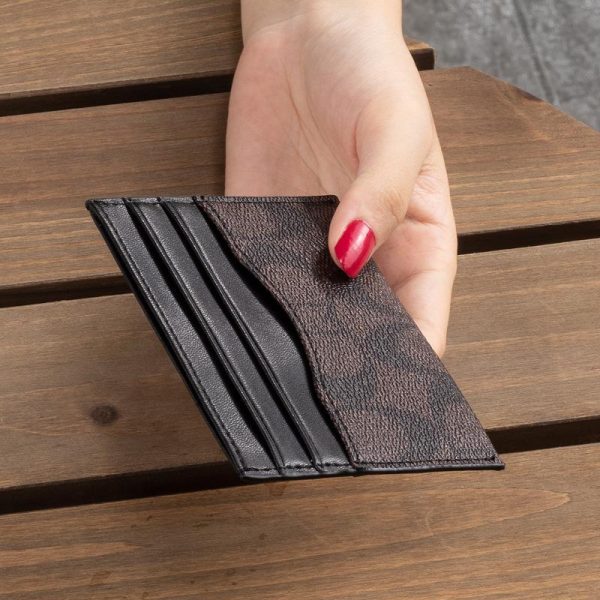 Card Holder In Crackled Leather  | Mens Wallets & Card Holders