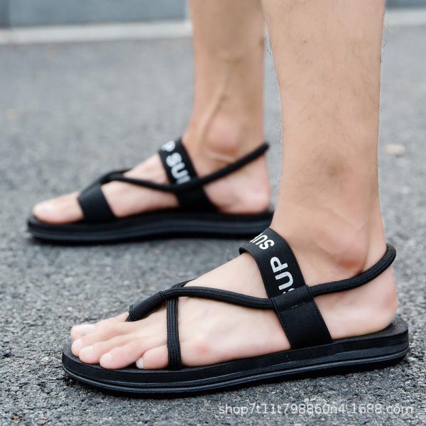 G Plage Flat Sandals In Denim  | Mens Slides & Sandals