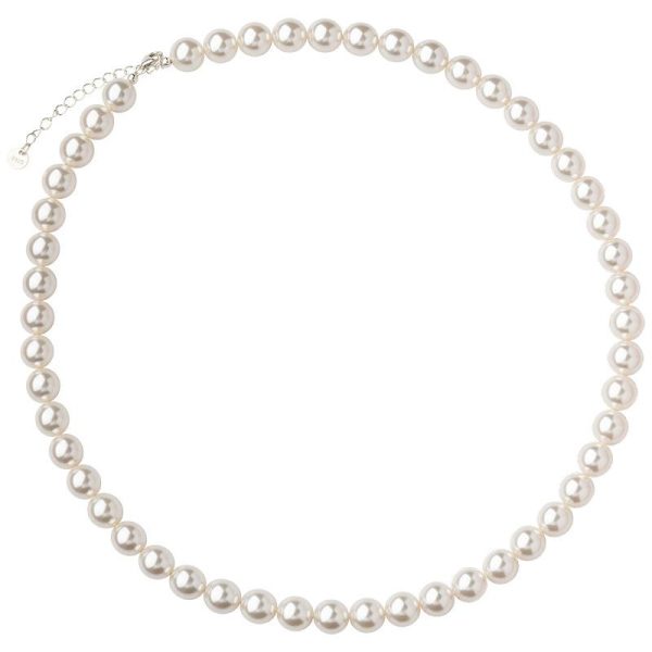 G Stud Necklace In Metal With Pearls  | Mens Jewelry