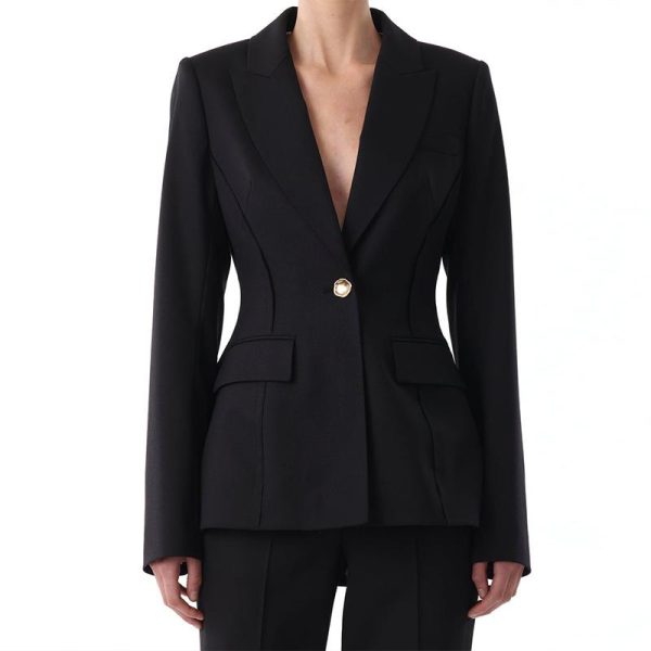 Jacket In Wool With 4G Liquid Detail  | Womens Coats & Jackets