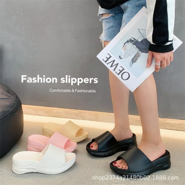 Marshmallow Wedge Sandals In Leather  | Womens Slides & Sandals