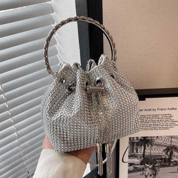 Mini Kenny Bag In Satin With Strass  | Womens Micro Bags