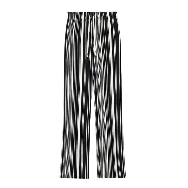 Pants In Cotton And Linen With 4G Stripes  | Womens Pants & Shorts