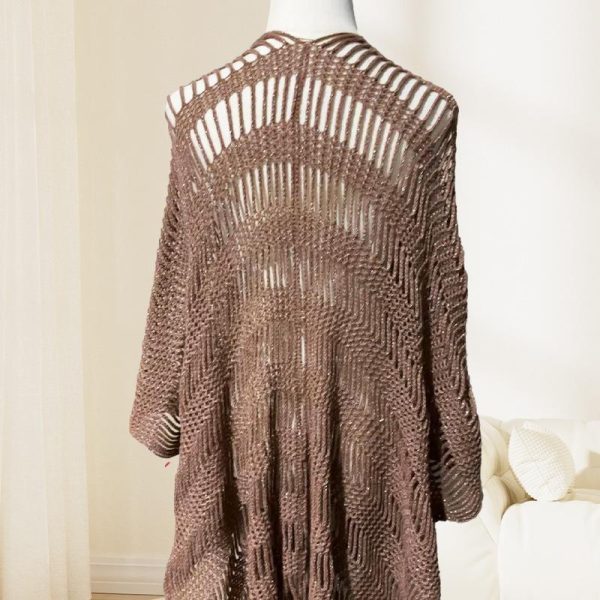 Poncho In Crochet  | Womens Sweatshirts & Hoodies