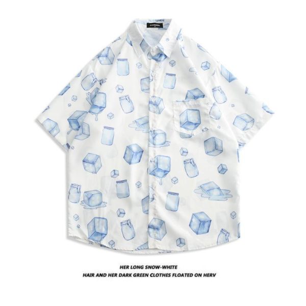 Shirt In Cotton Seersucker With Lemon Print  | Mens Shirts