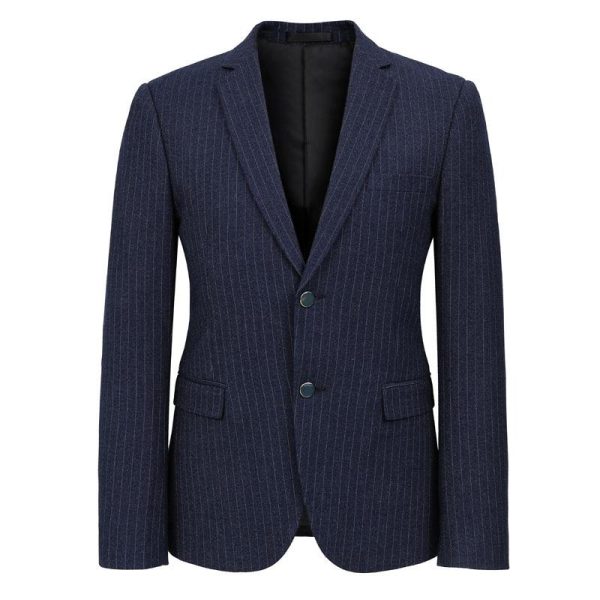 Slim Fit Striped Jacket In Wool  | Mens Coats & Jackets