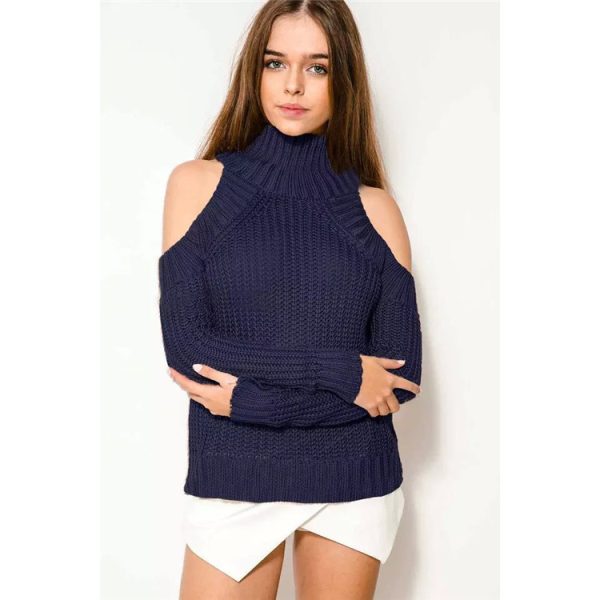 Sweater In Waffle Wool  | Womens Sweaters