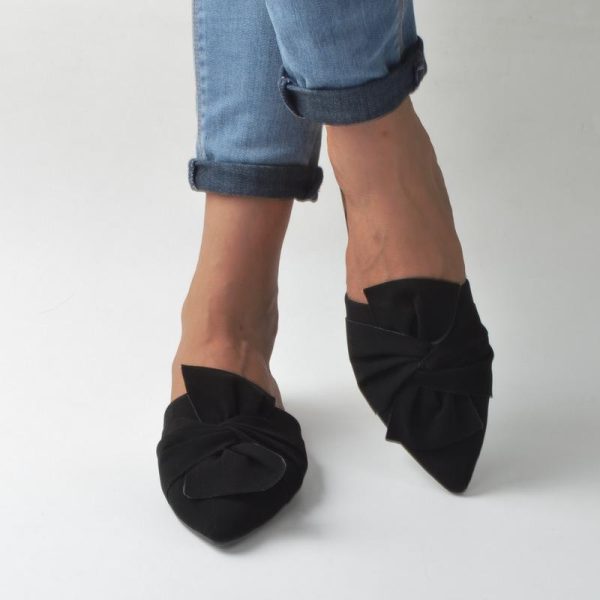 Twist Flat Mules In Latex  | Womens Slides & Sandals