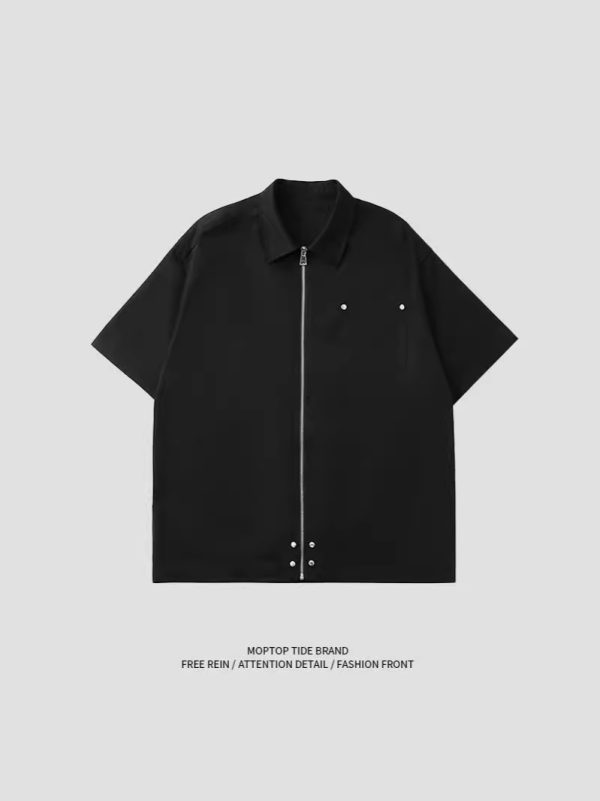 Zipped Shirt In Wool With 4G Detail  | Mens Shirts